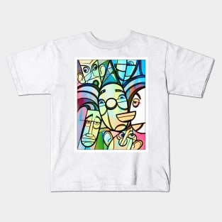 portrait cubism Kids T-Shirt